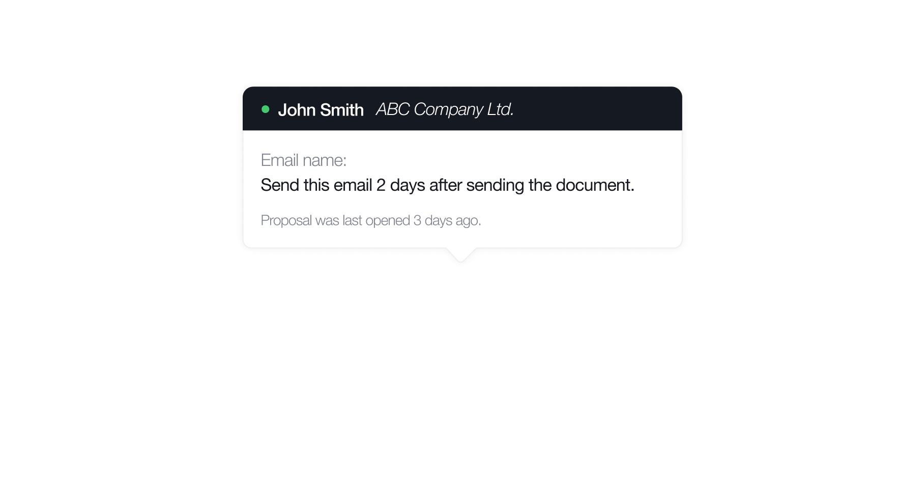 Nudge action screen with step hover popup