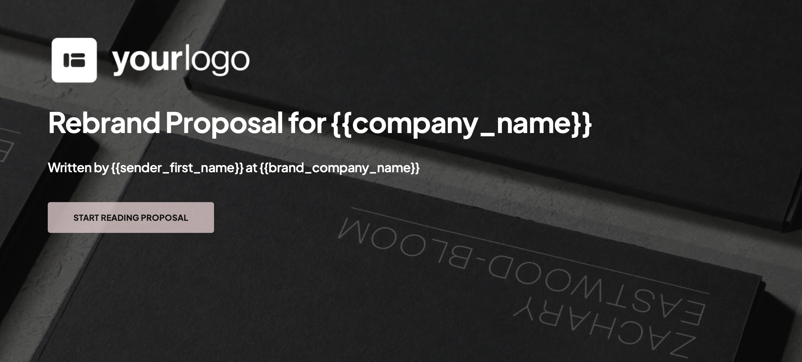 better proposals rebrand proposal cover page