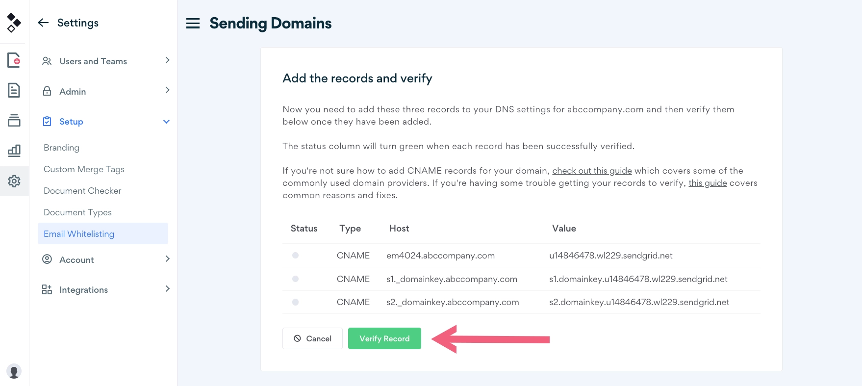 email whitelisting cname records better proposals