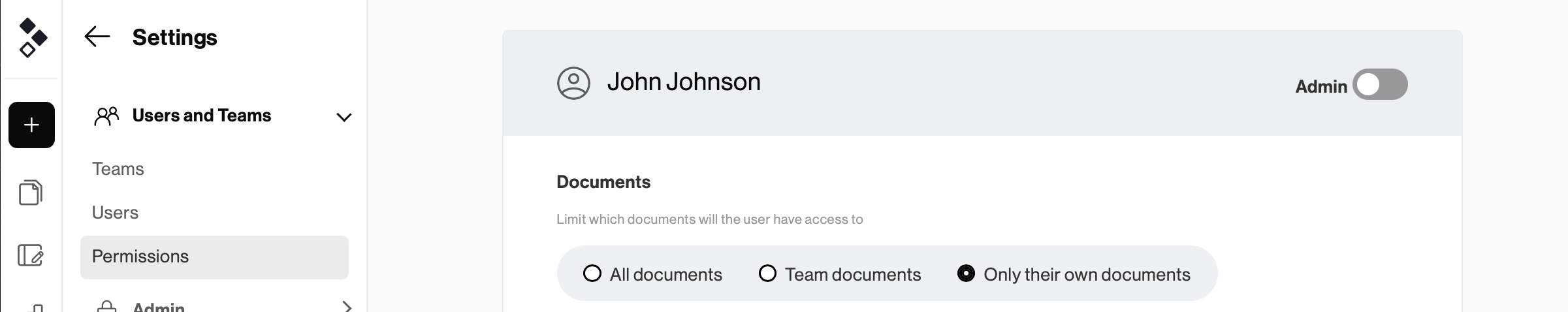 limit access to documents with permissions