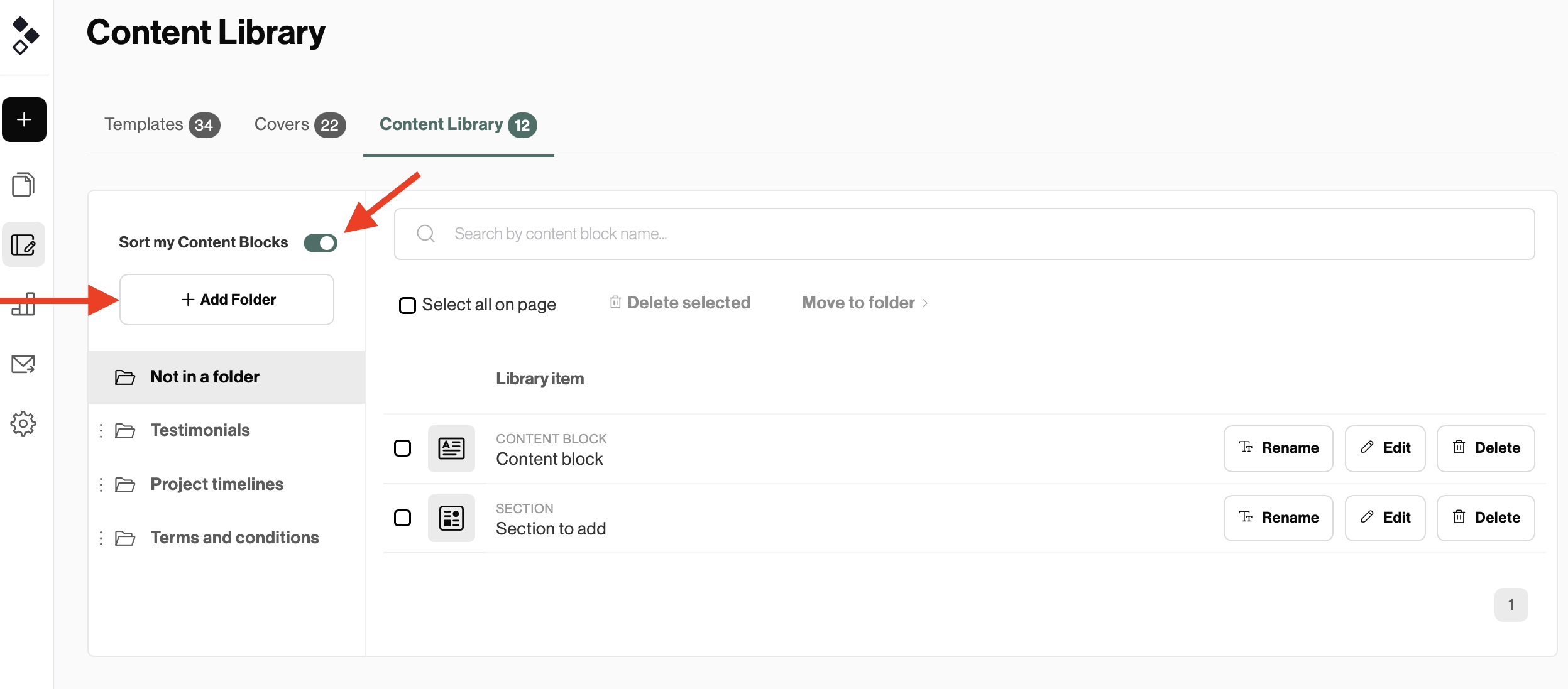 organize better proposals content library