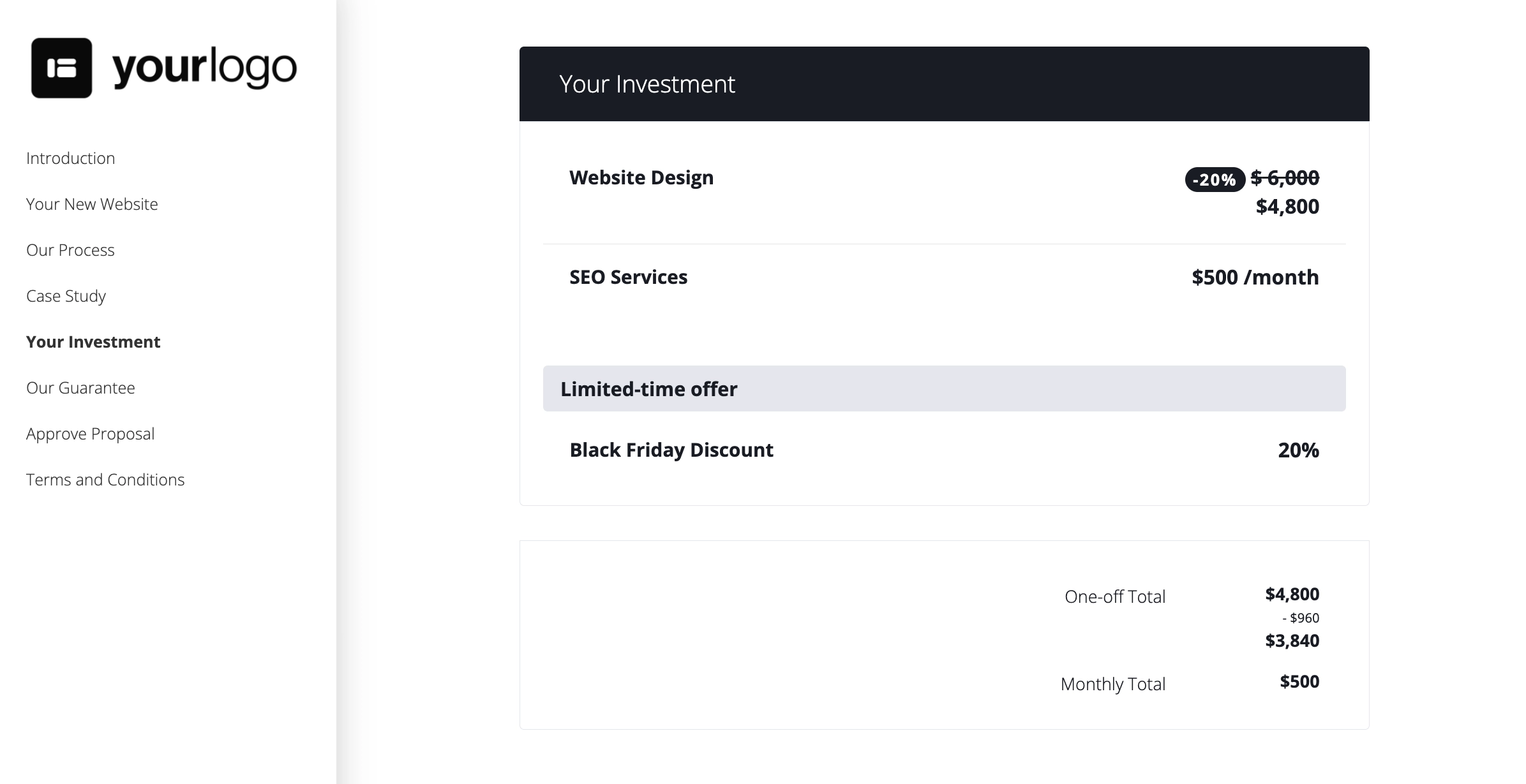 add discount as a separate line item