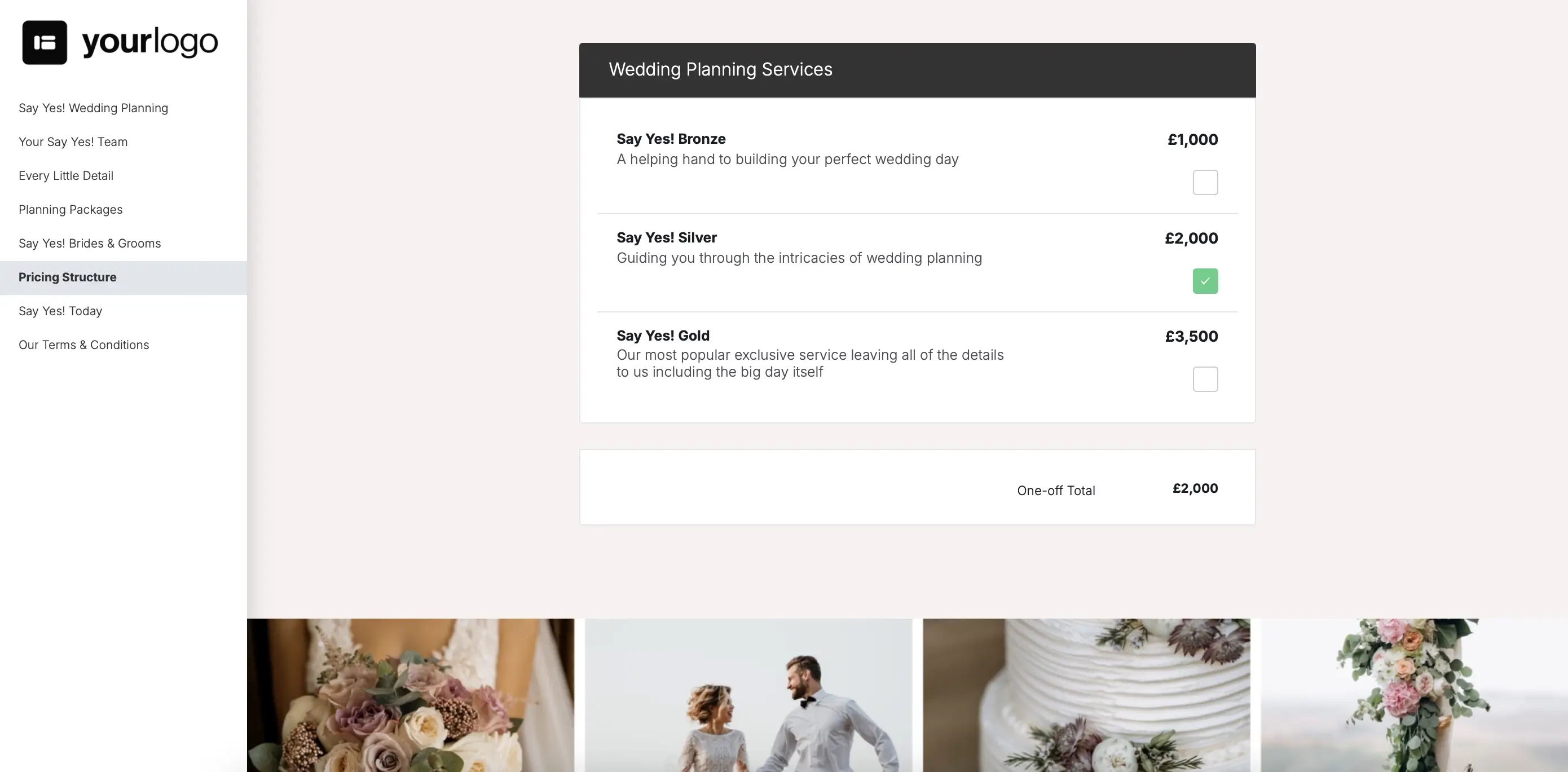 better proposals wedding planner proposal template
