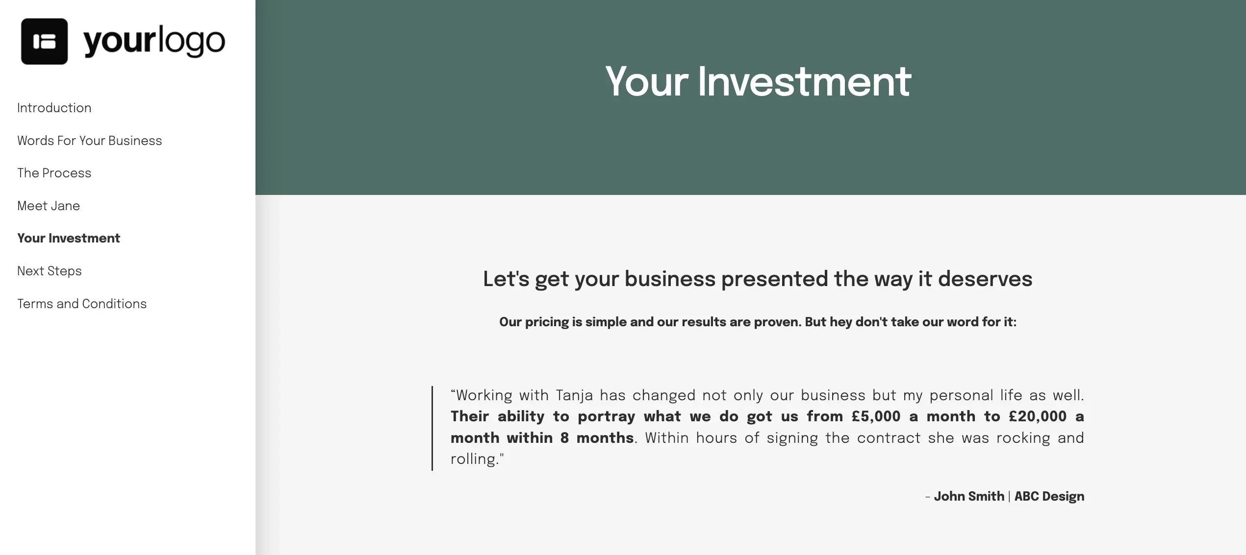 better proposals copywriting proposal template