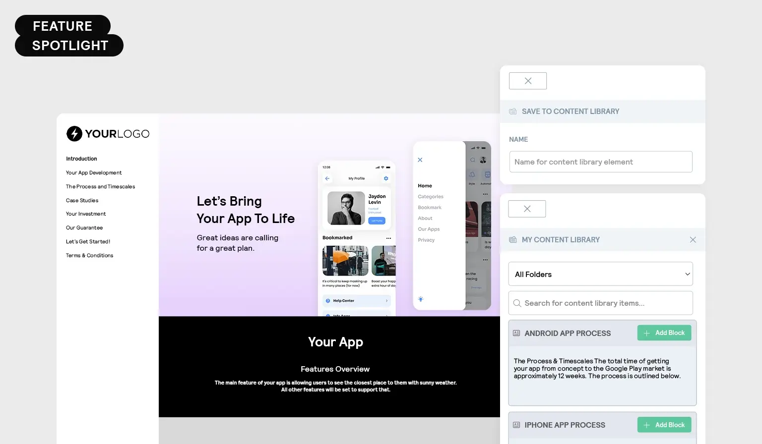 image showing the proposal creation process with better proposals content library