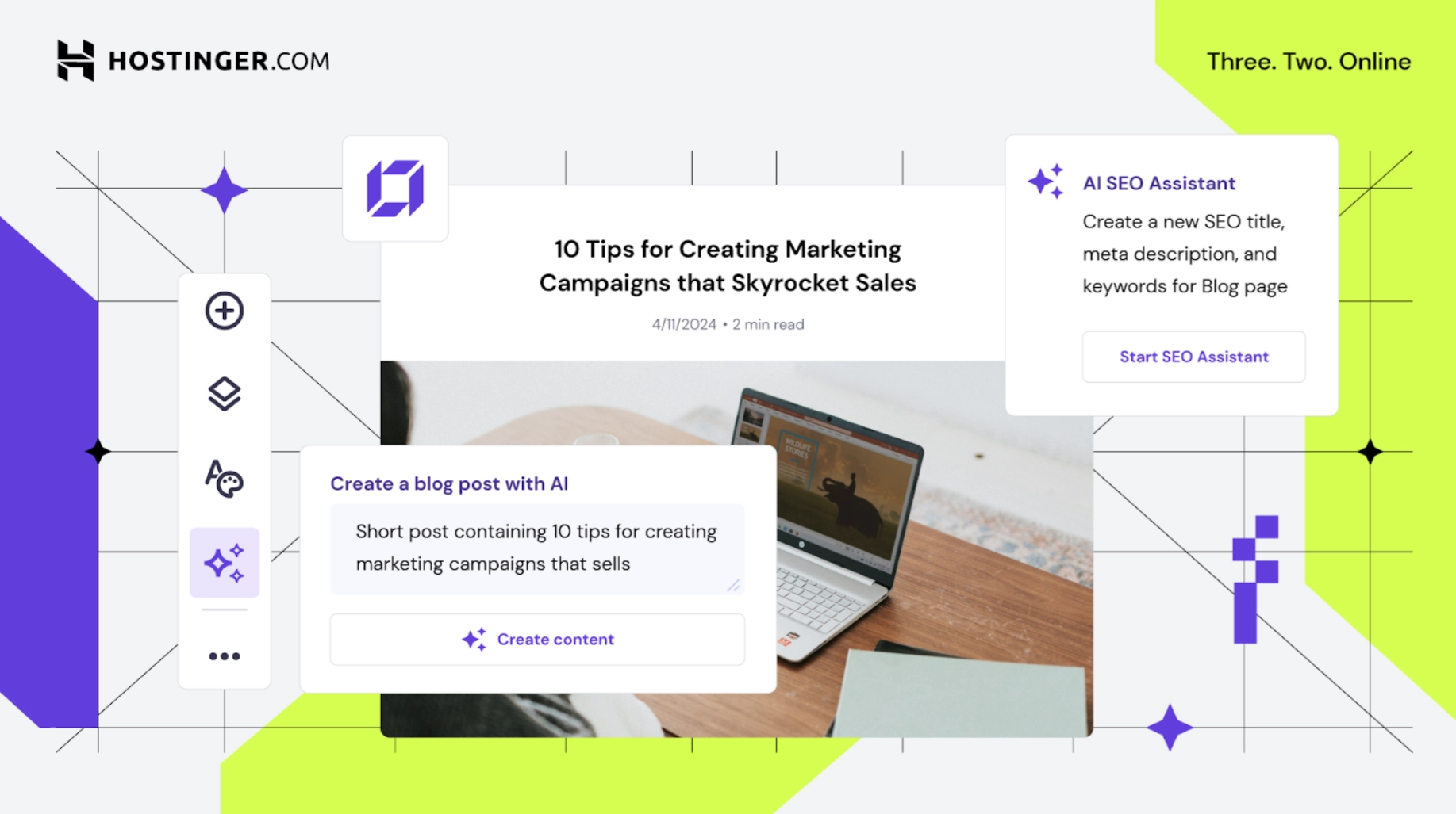 hostinger website builder screenshot