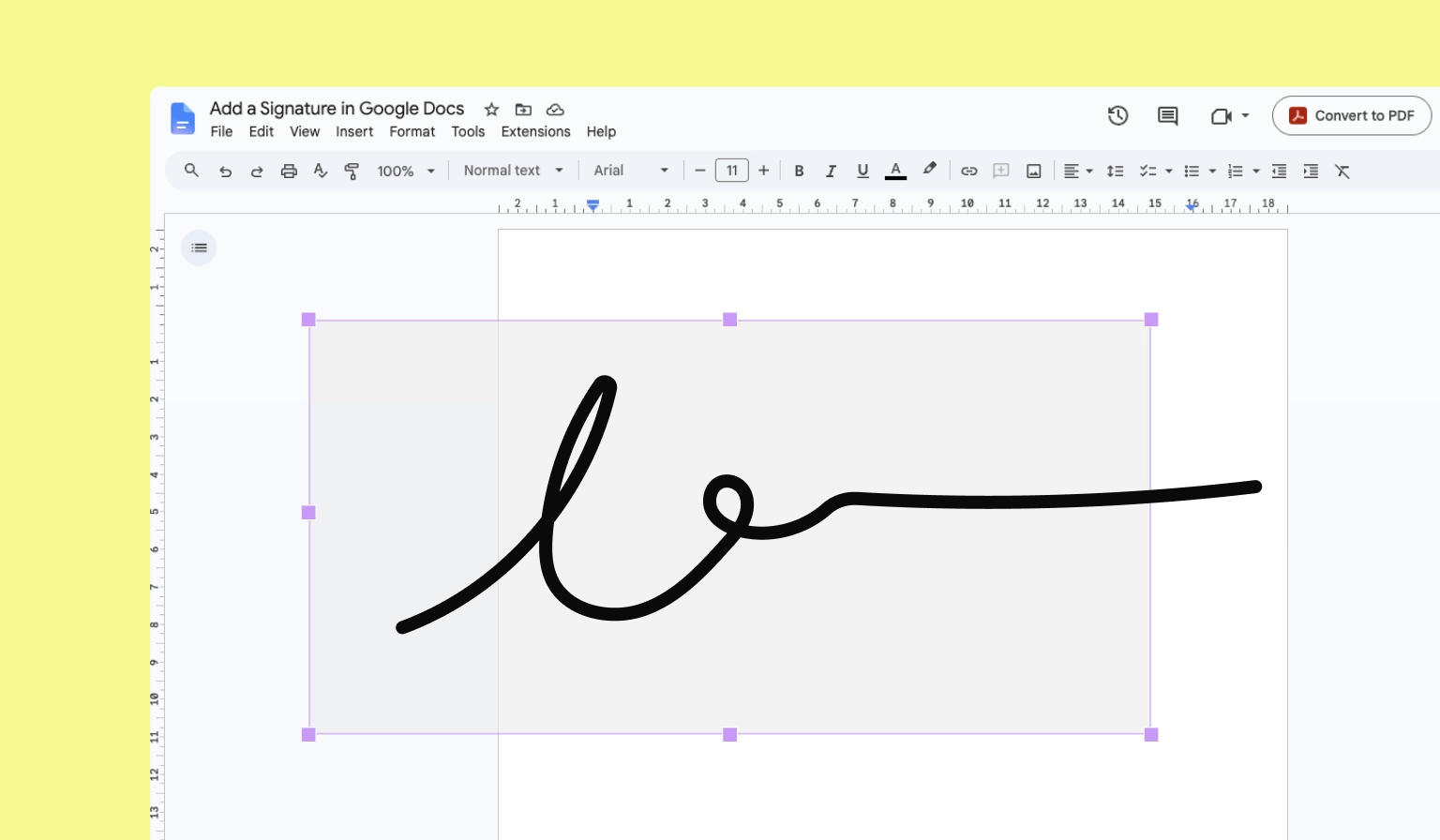 how to add a signature in google docs featured image