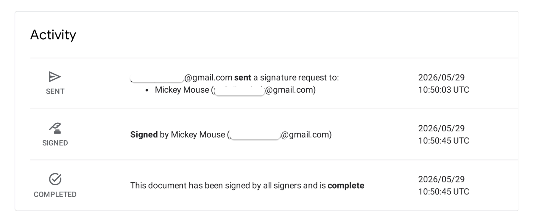 google docs esignature audit trail