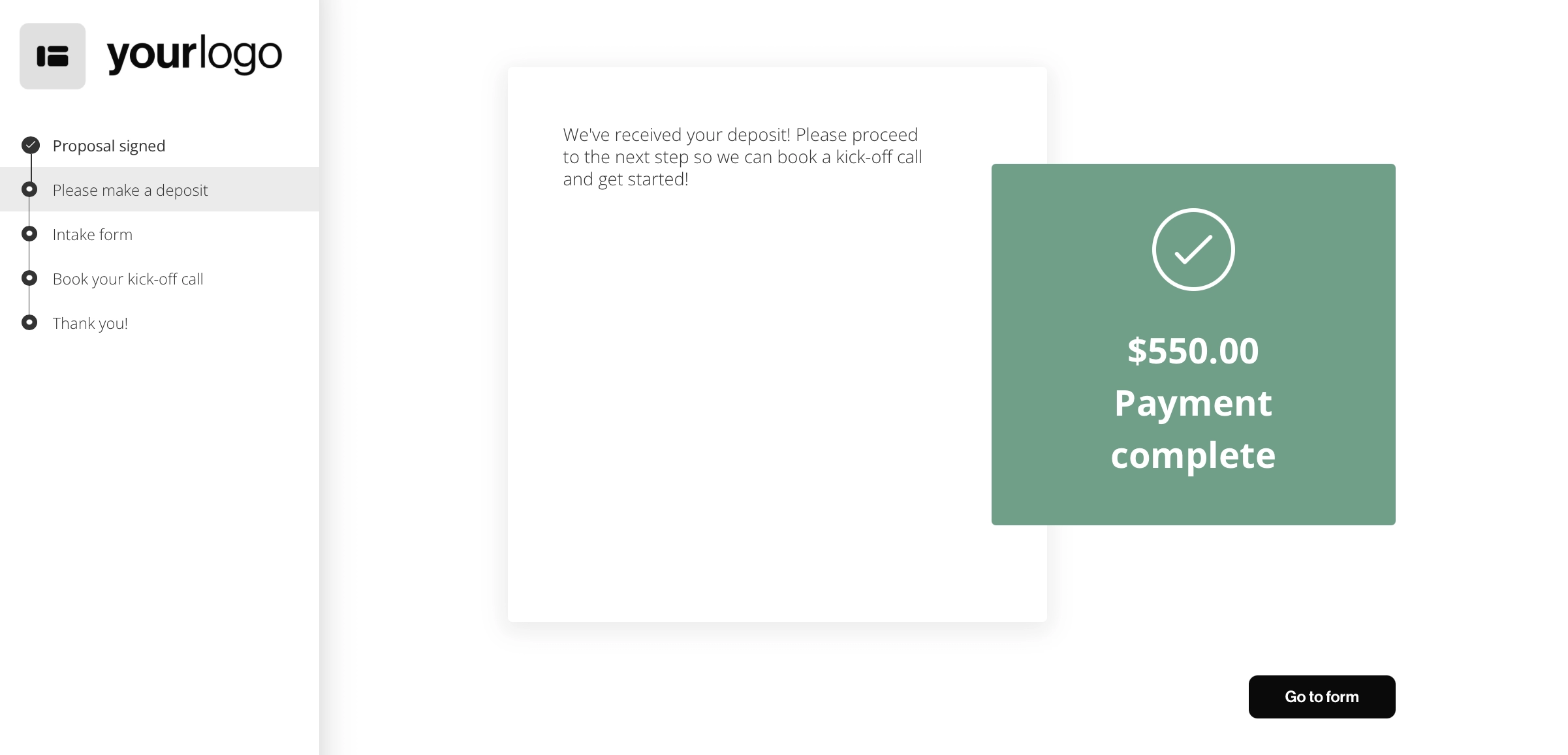 better proposals onboarding flows