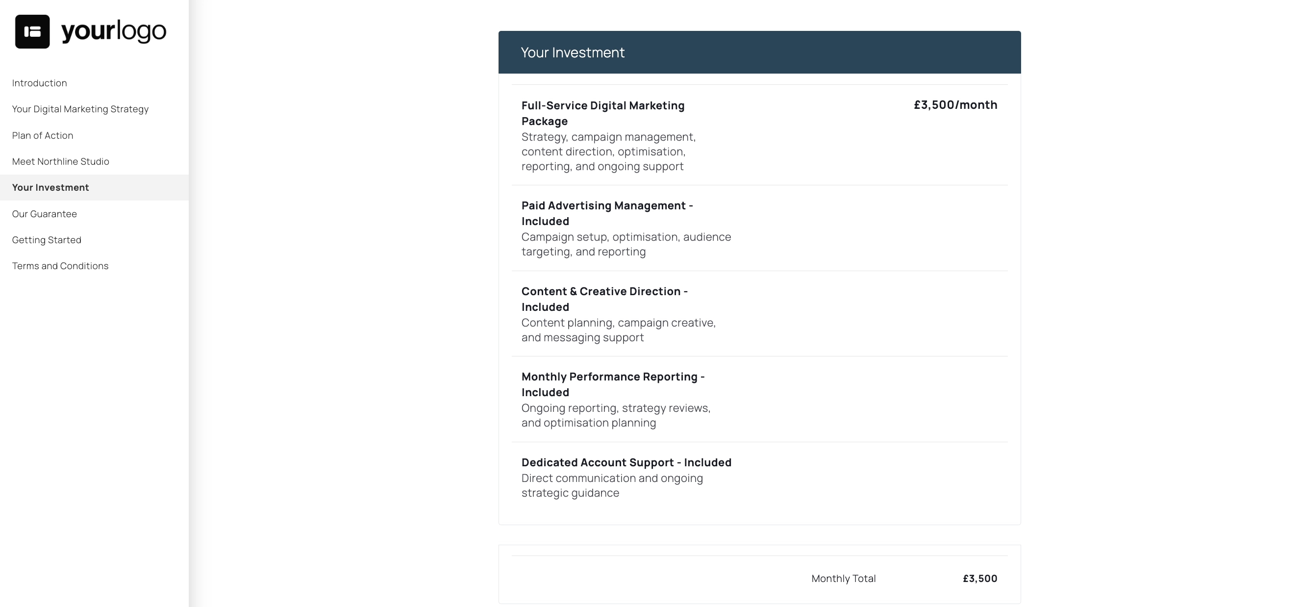 better proposals digital marketing proposal template pricing