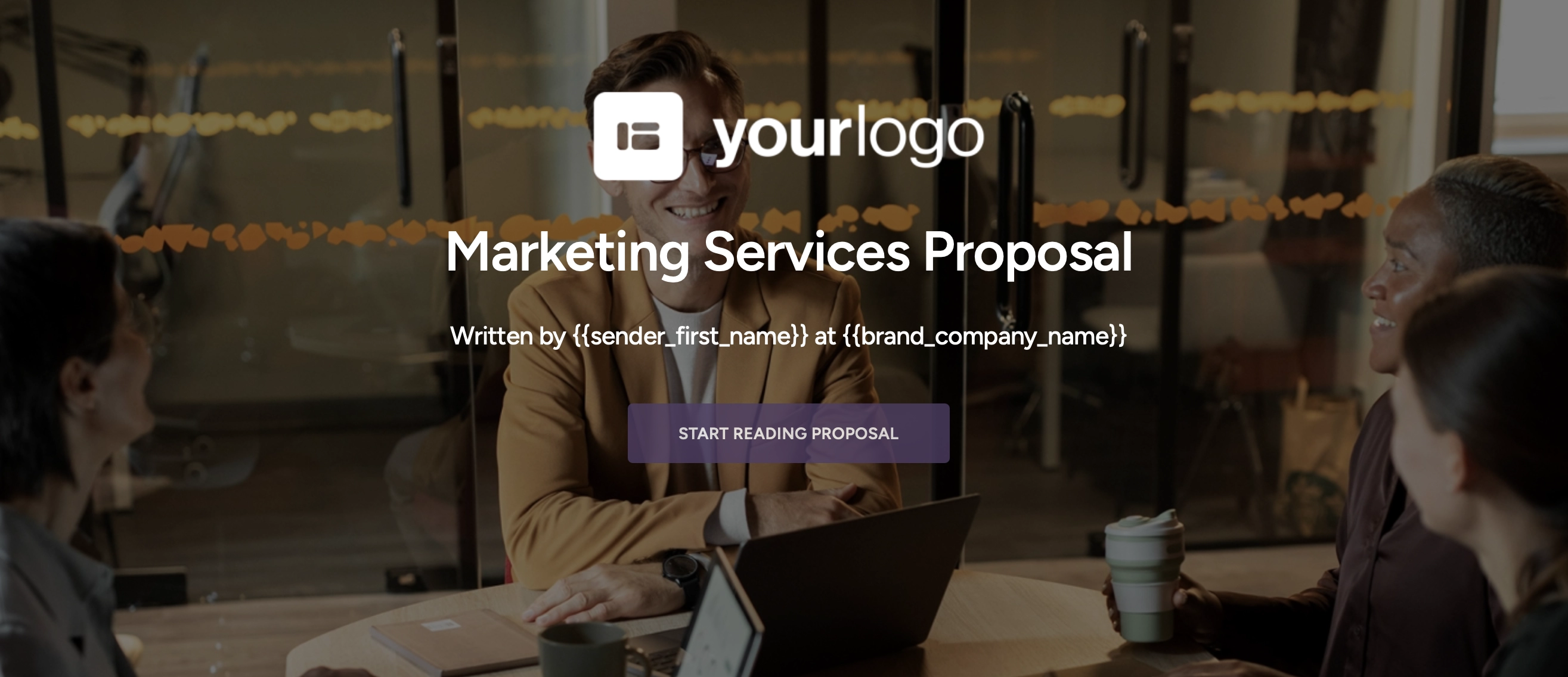 example sales proposal cover page