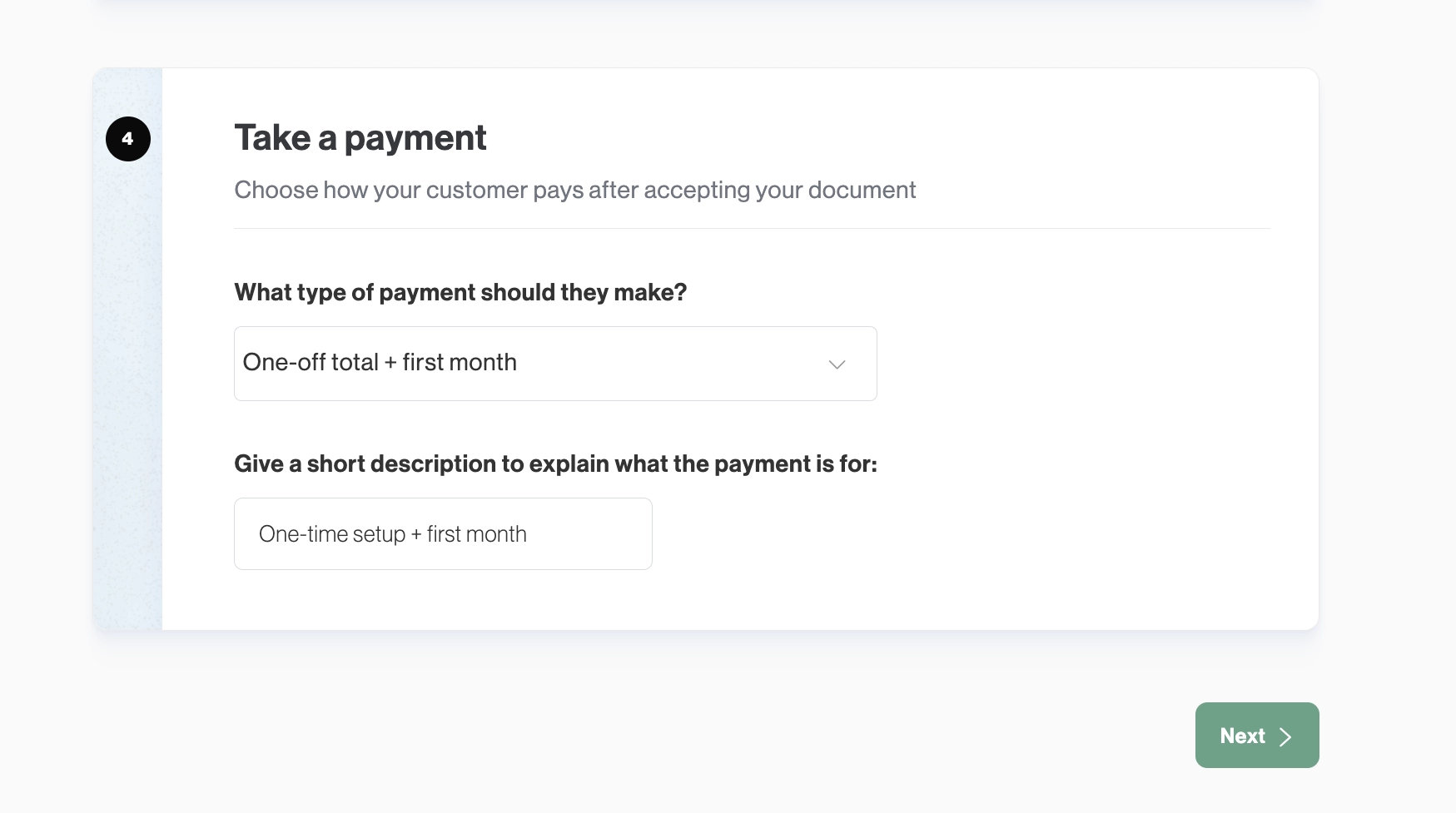 taking payments with Better Proposals