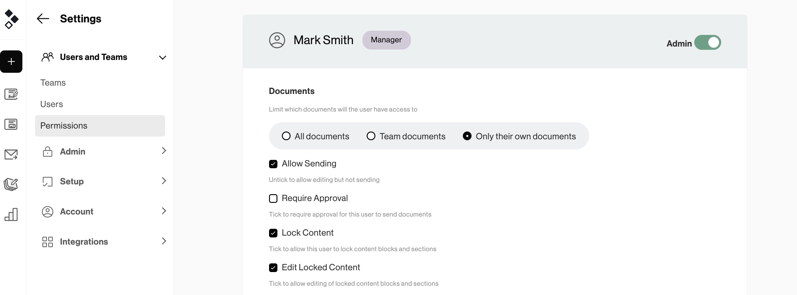 better proposals user permissions
