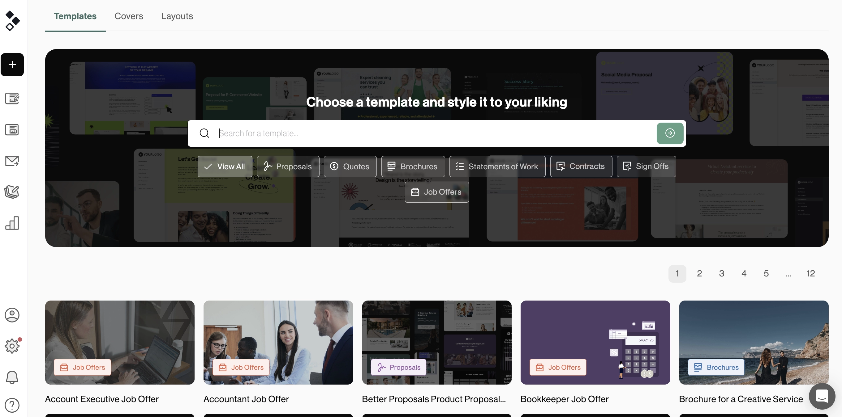 new look of the template marketplace